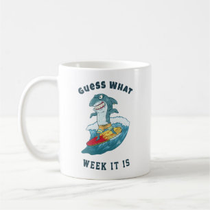 Guess What Week It Is Funny Shark Vintage Coffee Mug