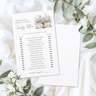 Guess Who Book Bridal Shower Game