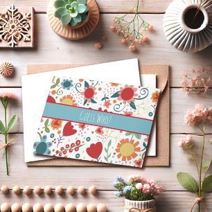 Guess Who Inspirivity Colourful Floral Notecard