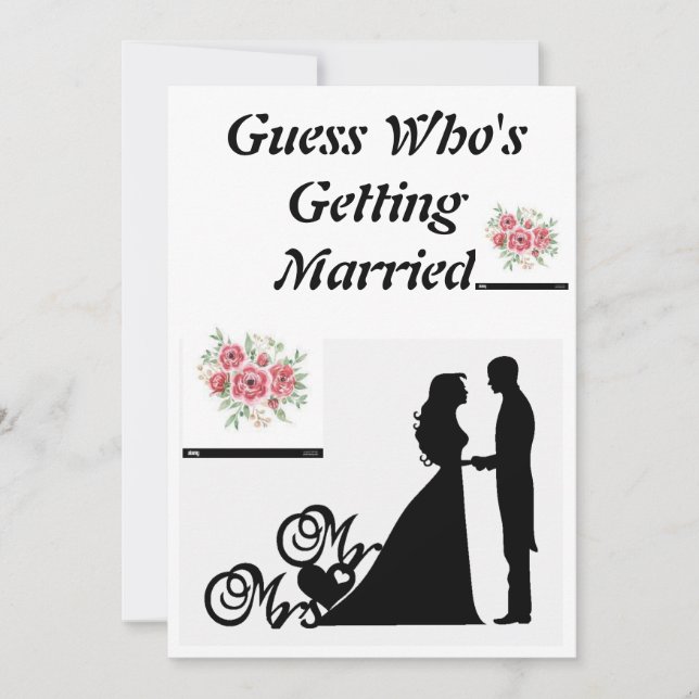 Guess Who Is Getting Married  Invitation (Front)