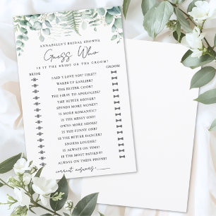 Guess Who Minimalist Bridal Shower Game