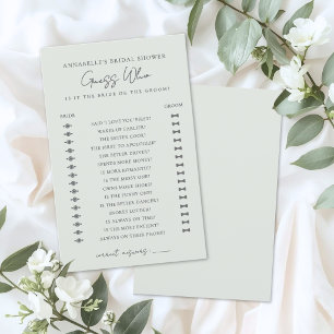 Guess Who Minimalist Bridal Shower Game