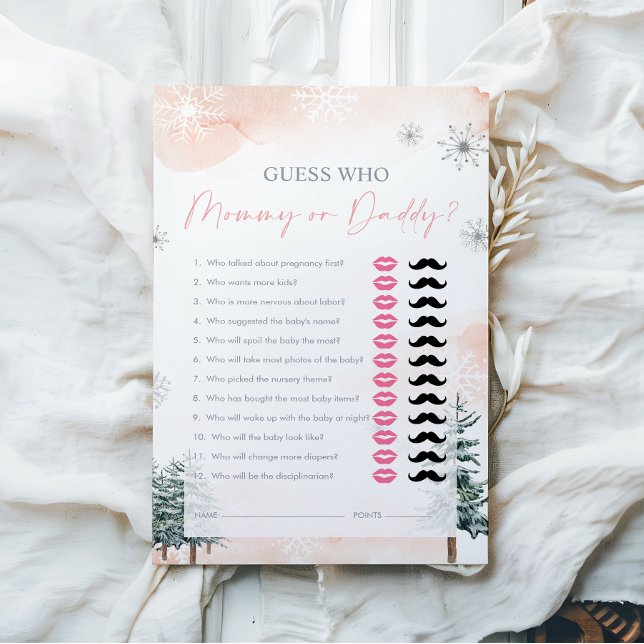 Guess Who, Mummy or Daddy - Baby Shower Game (Creator Uploaded)