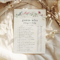 Guess Who Mummy or Daddy Baby Shower Game