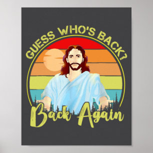 Guess Who S Back Happy Easter Jesus Christian Matc Poster