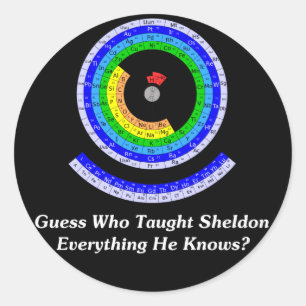 Guess Who Taught Sheldon Everything He Knows? Classic Round Sticker