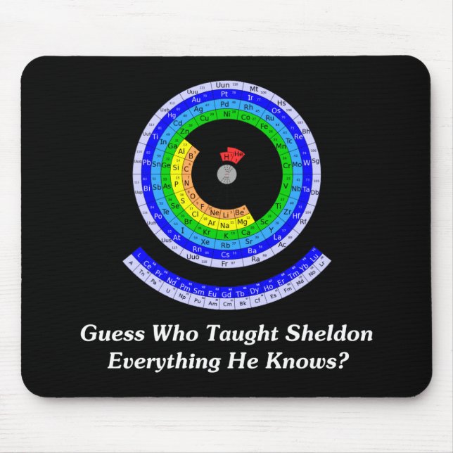 Guess Who Taught Sheldon Everything He Knows? Mouse Pad (Front)