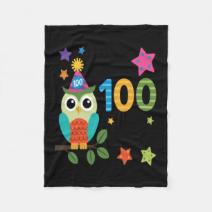 Guess Whoos 100 Days Smarter Owl School Fleece Blanket