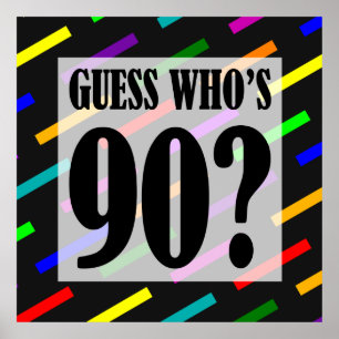 Guess Who's 90 Birthday Party Poster