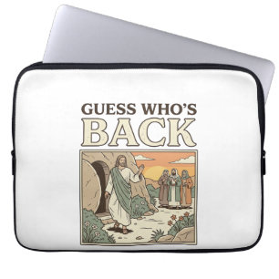 Guess Whos Back Resurrection Humour Vintage Design Laptop Sleeve