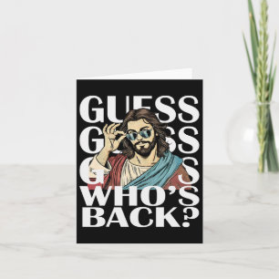 Guess Whos Byck Jesus Easter Tee Religious Catholi Card