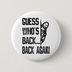 Guess Who's Ck Ck Again Jesus Good Friday Easter F 6 Cm Round Badge