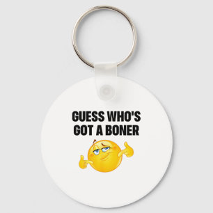 Guess Who's Got A Cheeky Joke Sarcastic Adult Key Ring