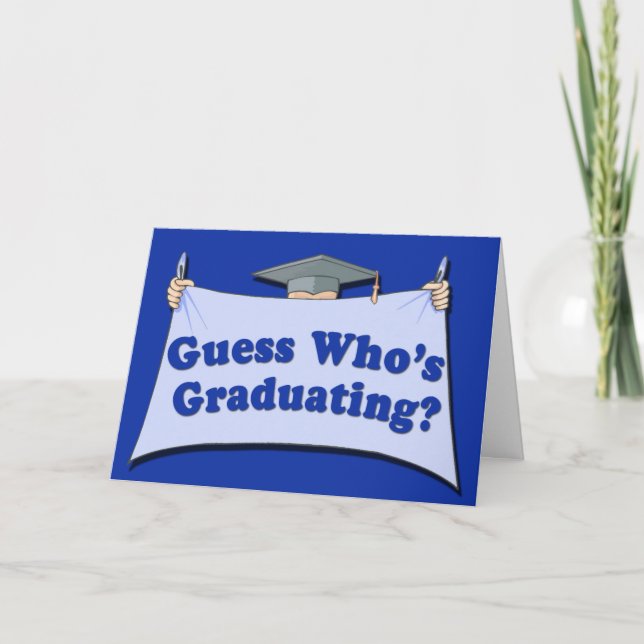 Guess Who's Graduating Customisable Announcements (Front)