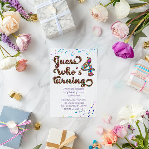 Guess Who's Turning 4 Cookie Invitation