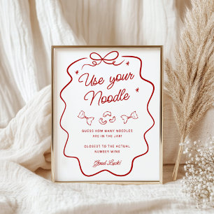 Guessing Game, That's Amore Red Doodle, Small Sign