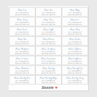 Guest Address Labels with Blue Script