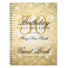 Guest book 50th Birthday Gold Winter Wonderland
