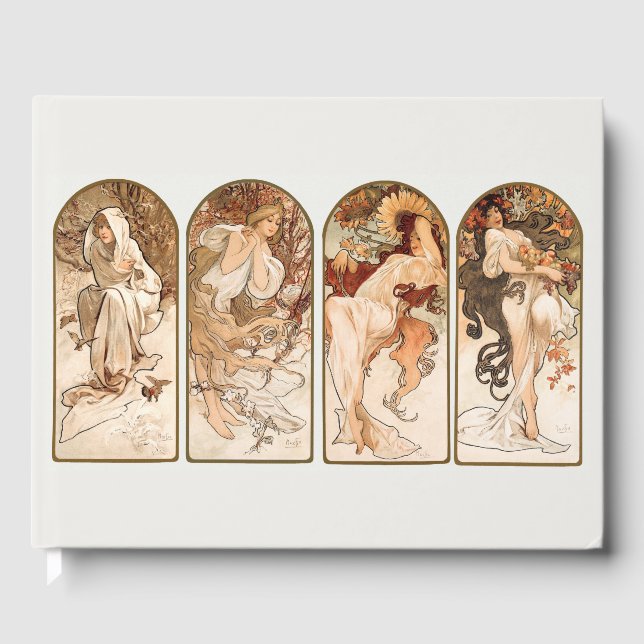 GUEST BOOK : ALPHONS MARIA MUCHA : THE SEASONS (Front)