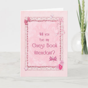Guest book attendant card