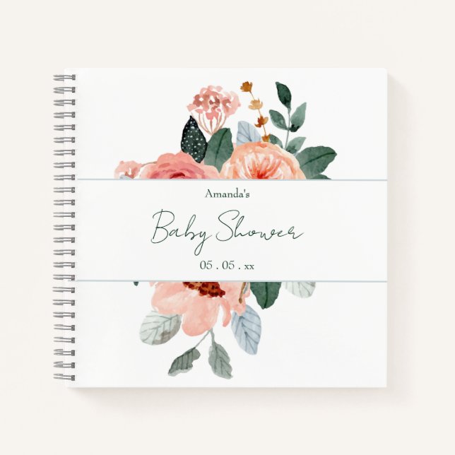 Guest book baby shower blossom  (Front)