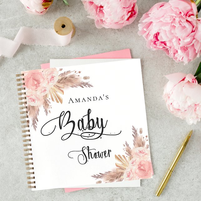 Guest book baby Shower pampas grass rose gold (Creator Uploaded)