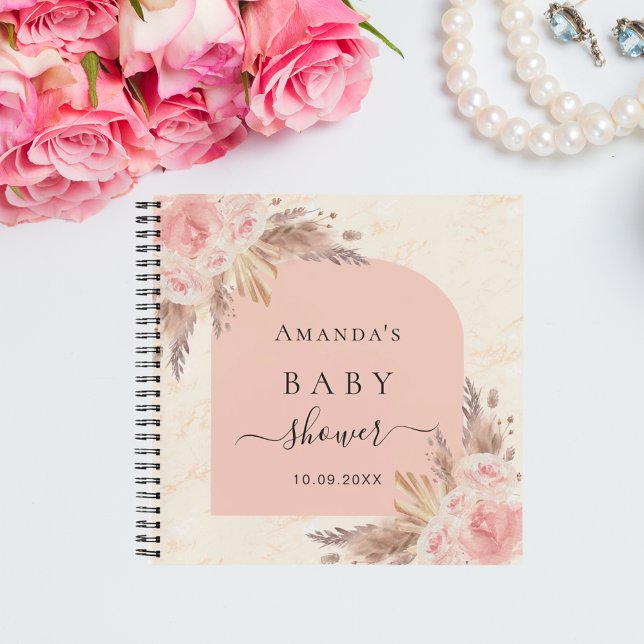 Guest book baby Shower pampas grass rose gold (Creator Uploaded)