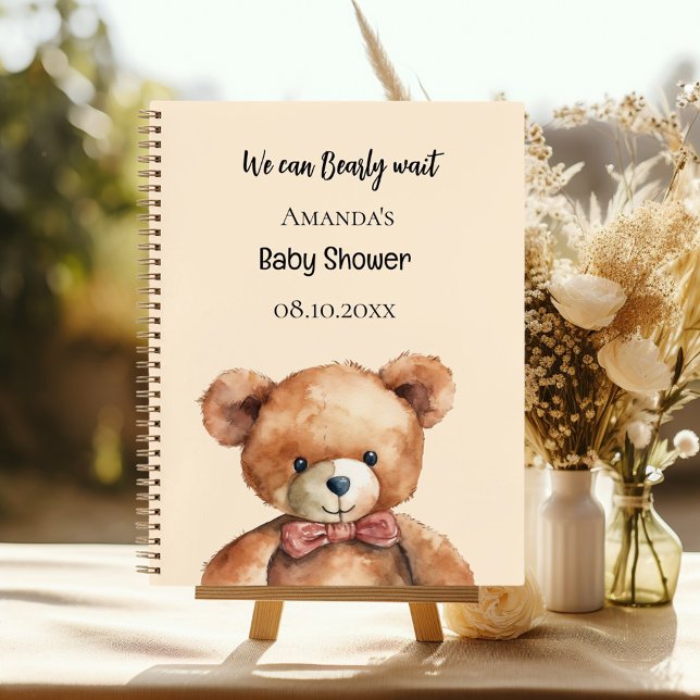 Guest Book Baby Shower teddy bear bearly wait (Creator Uploaded)