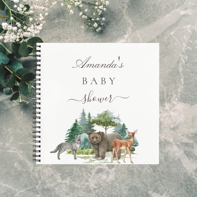 Guest book baby shower woodland animals bear (Creator Uploaded)