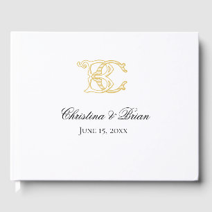 Guest Book BC Monogram or CB Monogram