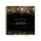 Guest book birthday black gold glitter name script