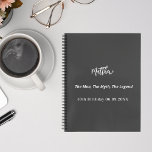 Guest book birthday black man myth legend<br><div class="desc">A classic black background.   Text: The Man,  The Myth,  The Legend. Personalise and add his name,  age and birthday date.</div>