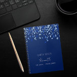 Guest book birthday party blue confetti<br><div class="desc">A classic blue background,  decorated with blue confetti.  Personalise and a name and age/date.</div>
