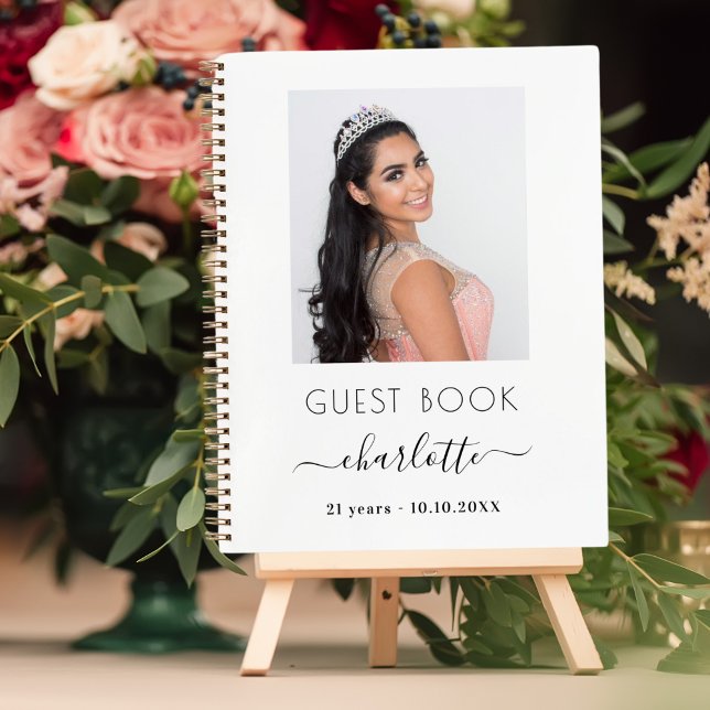 Guest book birthday white photo (Creator Uploaded)