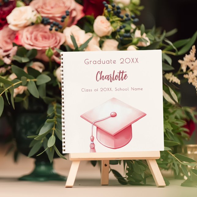 Guest book blush pink beige cream graduation party (Creator Uploaded)