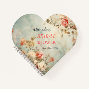 Guest Book BlushPink Bridal Shower Spiral Notebook