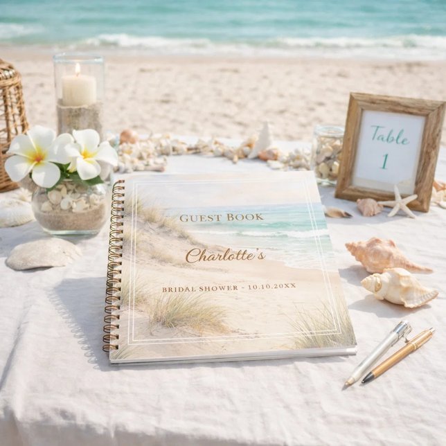 Guest book Bridal Shower beach coastal (Creator Uploaded)