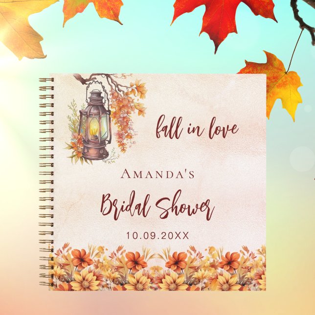 Guest book Bridal Shower fall orange florals (Creator Uploaded)