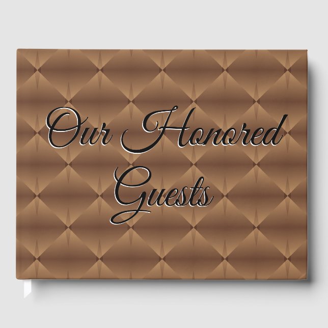 Guest Book - Bronzed Diamonds (Front)