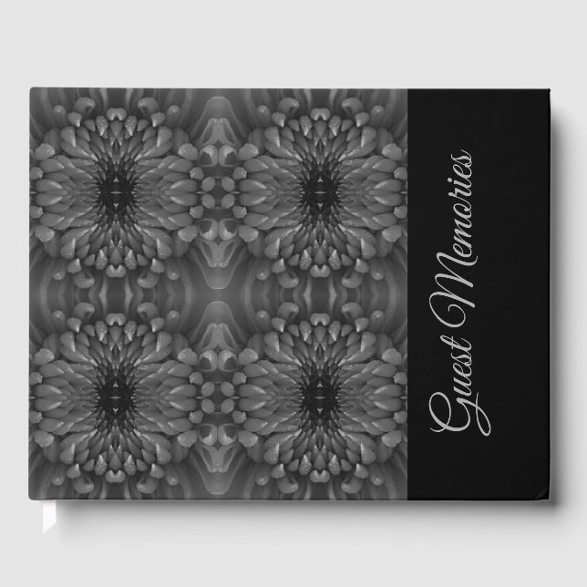 Guest Book - Chrysanthemum Grey Kaleidoscopic (Front)