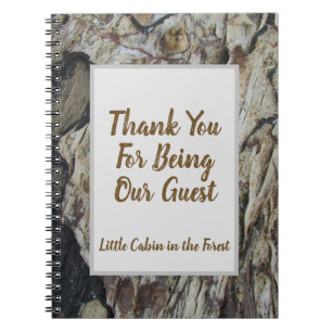 Guest Book Driftwood Grain Photo Rustic Woodgrain