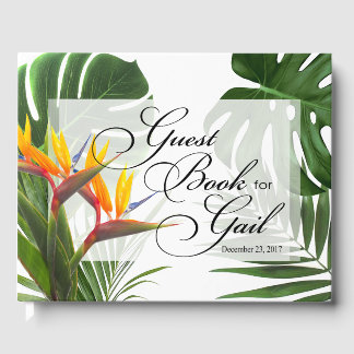 Guest Book for Gail - tropical leaves