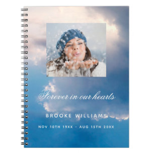 Guest book funeral memorial blue sky photo