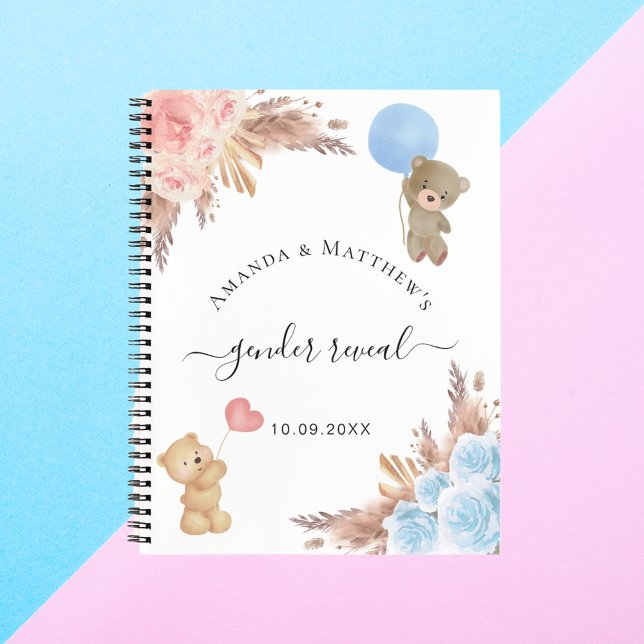 Guest book gender reveal pampas grass baby shower (Creator Uploaded)