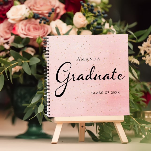 Guest book graduate blush pink gold (Creator Uploaded)