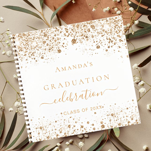Guest book graduate white gold glitter motivation (Creator Uploaded)