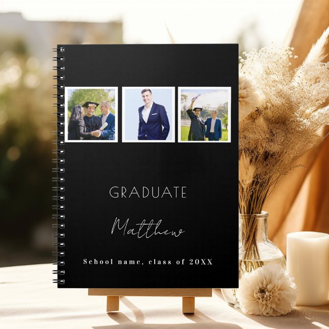 Guest book graduation black white photo name (Creator Uploaded)