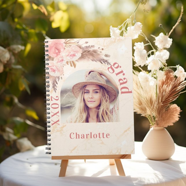 Guest book graduation pampas grass blush photo (Creator Uploaded)