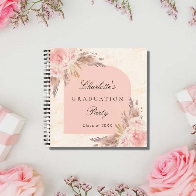 Guest book graduation pampas grass rose gold (Creator Uploaded)