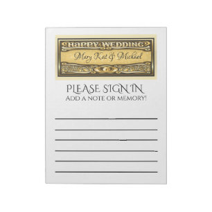 Guest Book Insert Pages Note Pad